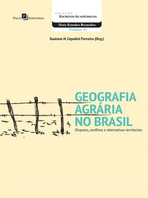 cover image of Geografia Agrária no Brasil